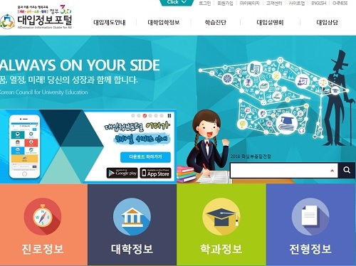 대교협 ‘어디가’, 2017학년도 대입결과 공개